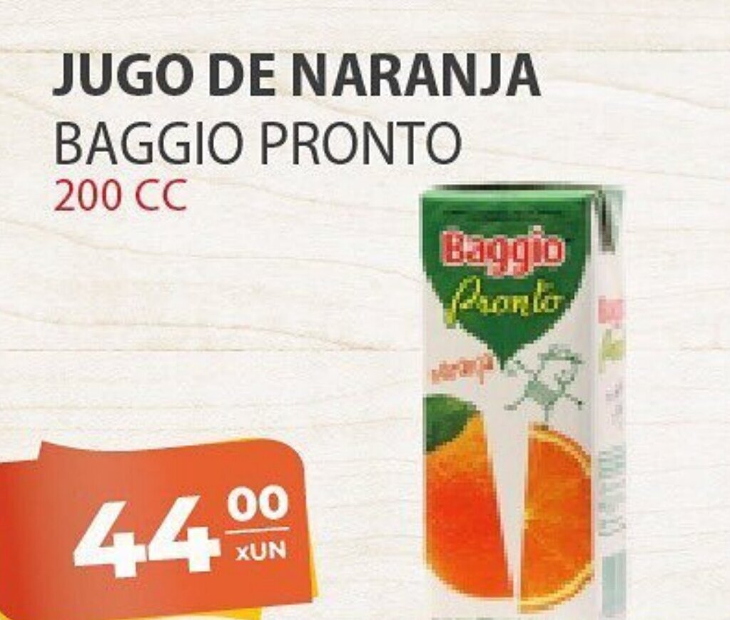 Baggio Pronto Jugo De Naranja Cc Oferta En El Milagro Mayorista