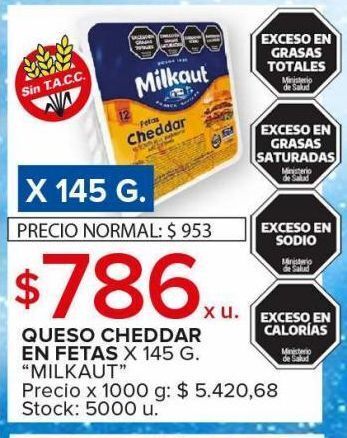 Queso Cheddar En Fetas Milkaut X G Oferta En Carrefour Maxi