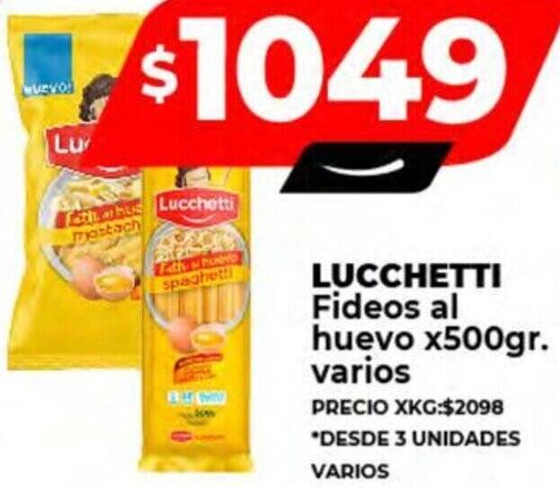 Lucchetti Fideos Al Huevo X Gr Oferta En Supermayorista Vital