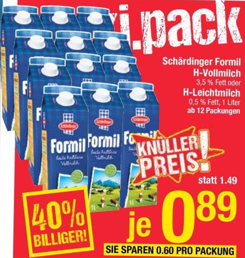 Sch Rdinger Formil H Vollmilch Oder H Leichmilch Liter Angebot Bei