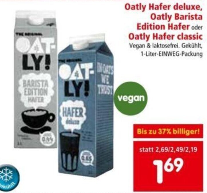 Oatly Hafer Deluxe Oatly Barista Edition Hafer Oder Oatly Hafer