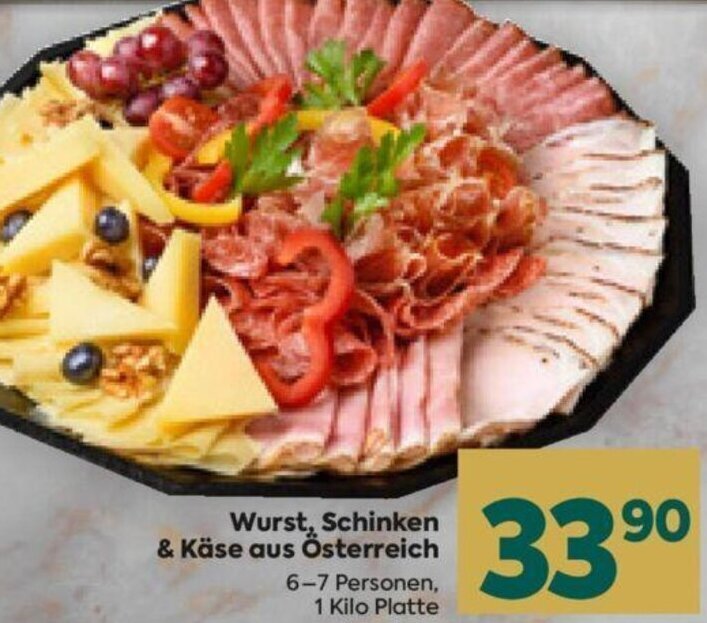 Wurst Schinken Käse aus Österreich 1 kilo Angebot bei Billa