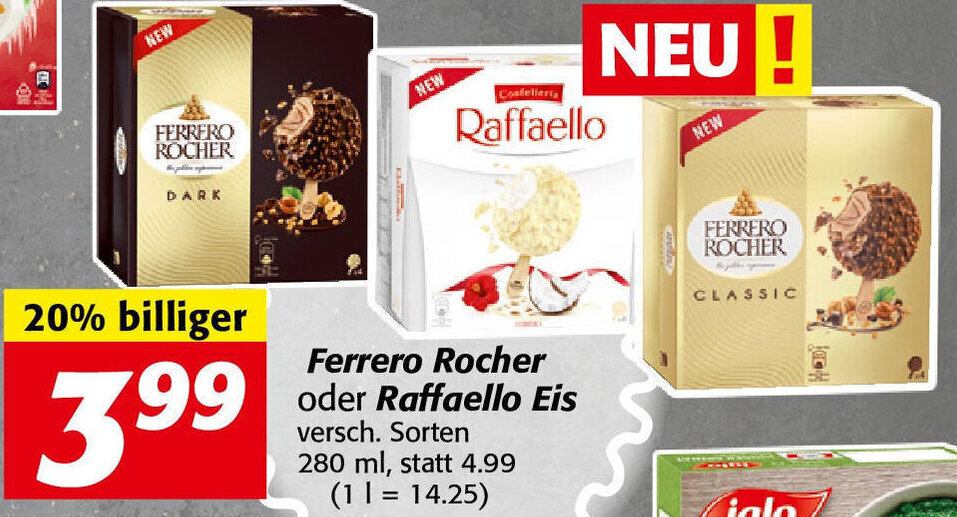 Ferrero Rocher Oder Raffaello Eis Angebot Bei Nah Frisch