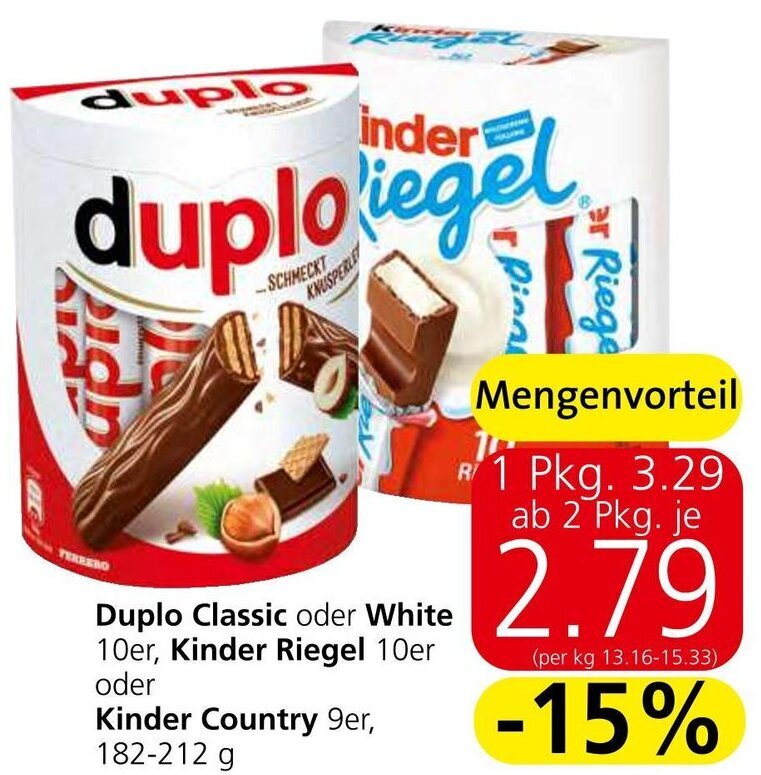 Duplo Classic Oder White 10er Kinder Riegel 10er Oder Kinder Country