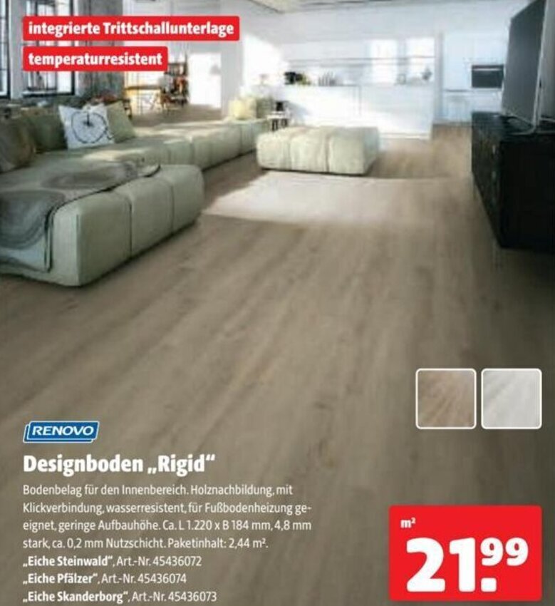 Renovo Designboden Rigid Angebot Bei Der Grissemann