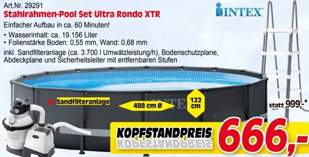 INTEX Stahlrahmen Pool Set Ultra Rondo XTR Angebot Bei Zgonc