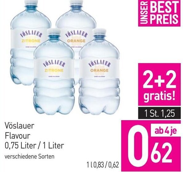 Vöslauer Flavour 0 75 Liter 1 Liter verschiedene Sorten Angebot bei