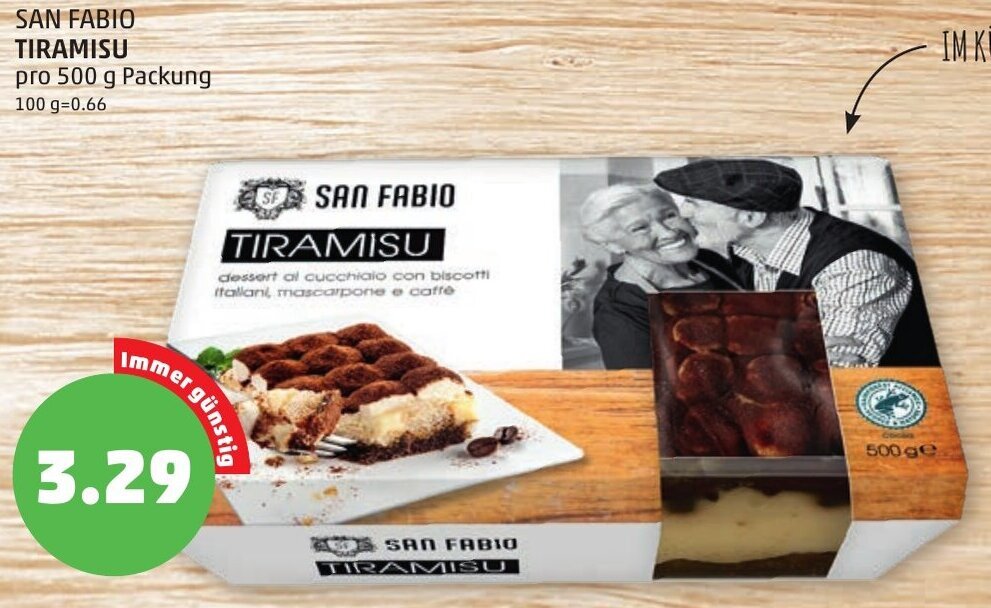 SAN FABIO TIRAMISU Pro 500 G Packung Angebot Bei PENNY