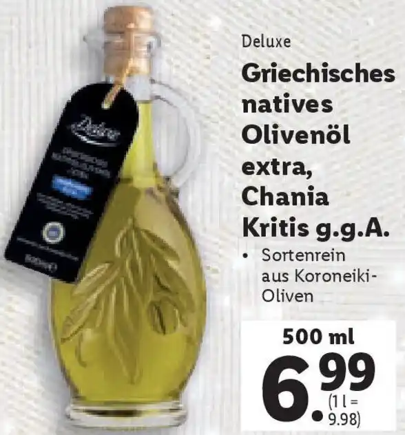 Deluxe Griechisches Natives Oliven L Extra Chania Kritis G G A Ml