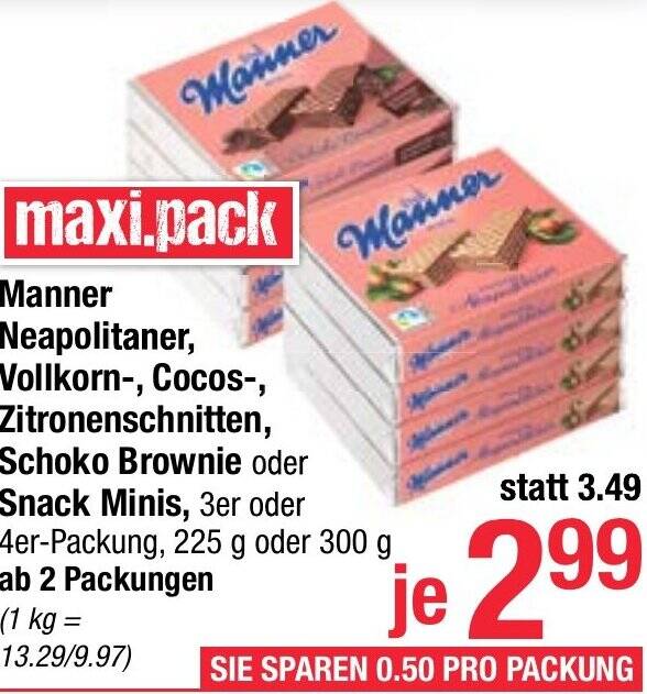 Manner Neapolitaner Vollkorn Cocos Angebot Bei Maximarkt