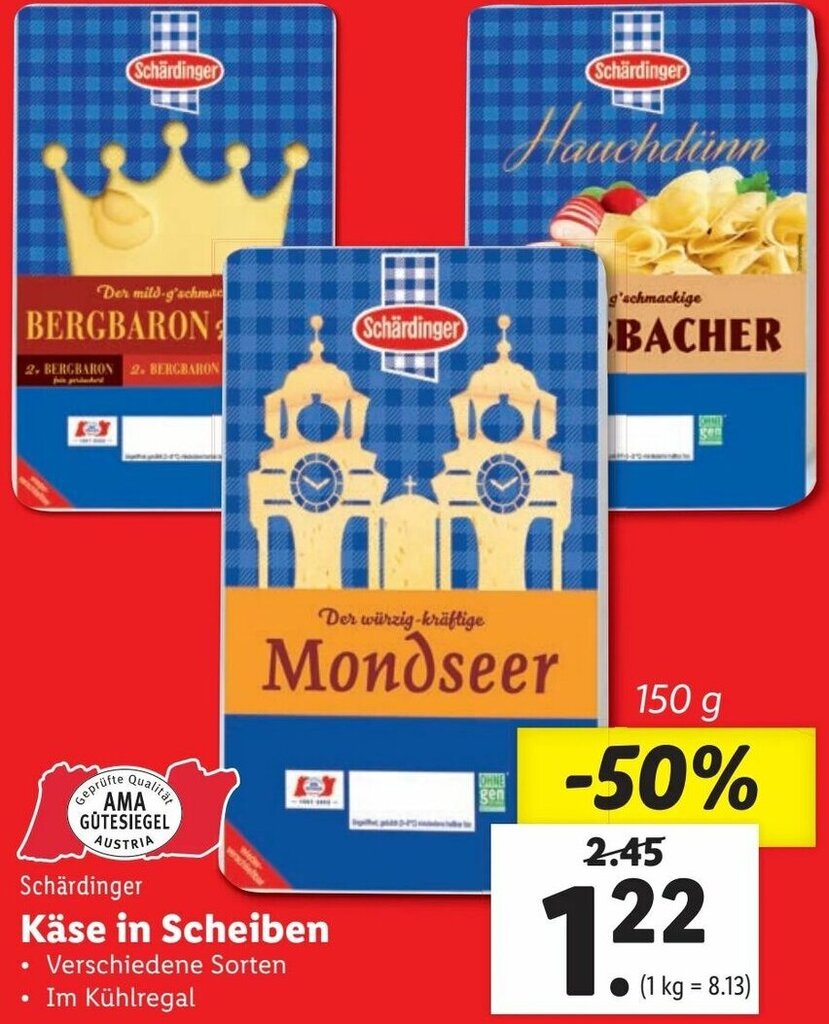 Käse In Scheiben 150g Angebot bei Lidl