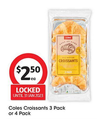 Coles Croissants 3 Pack Of 4 Pack Offer At Coles