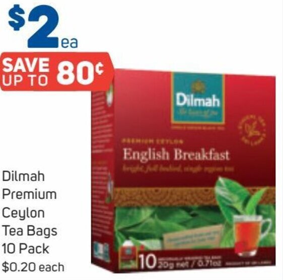 Dilmah Premium Ceylon Tea Bags 10 Pack Offer At Foodland