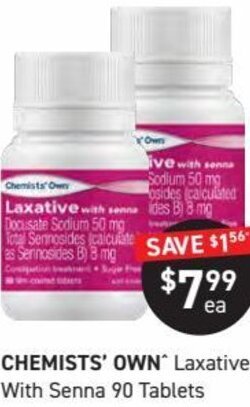 Chemists Own Laxative With Senna 90 Tablets Offer At Chemist King