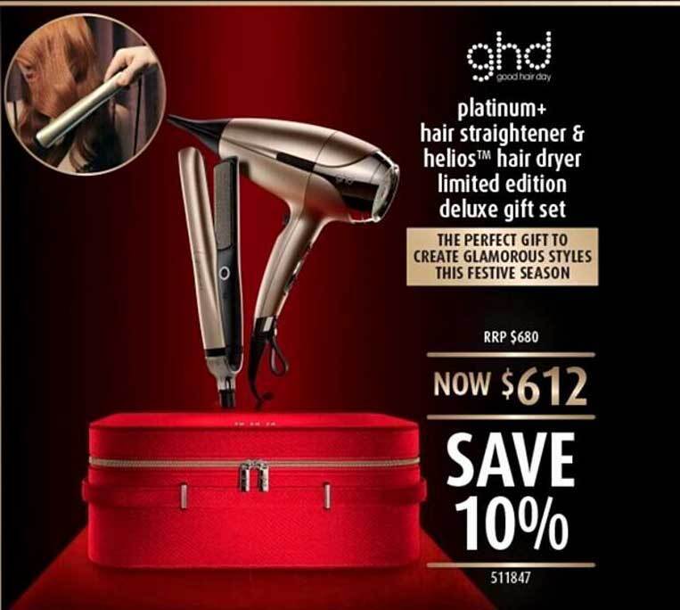 Ghd Platinum Hair Straightener Helios Hair Dryer Limited Edition