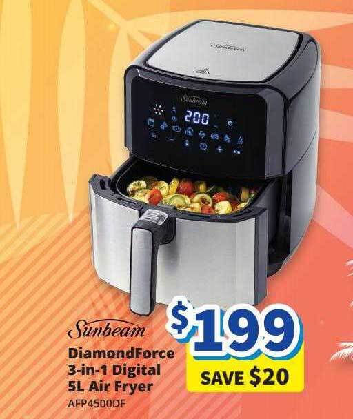 Sunbeam Diamondforce In Digital L Air Fryer Offer At Bi Rite