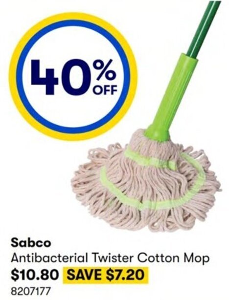 Sabco Antibacterial Twister Cotton Mop Offer At Costco