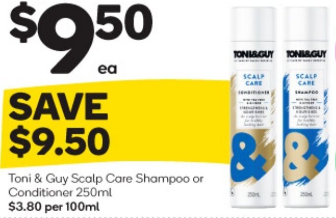 Toni Guy Scalp Care Shampoo Or Conditioner Ml Offer At Woolworths