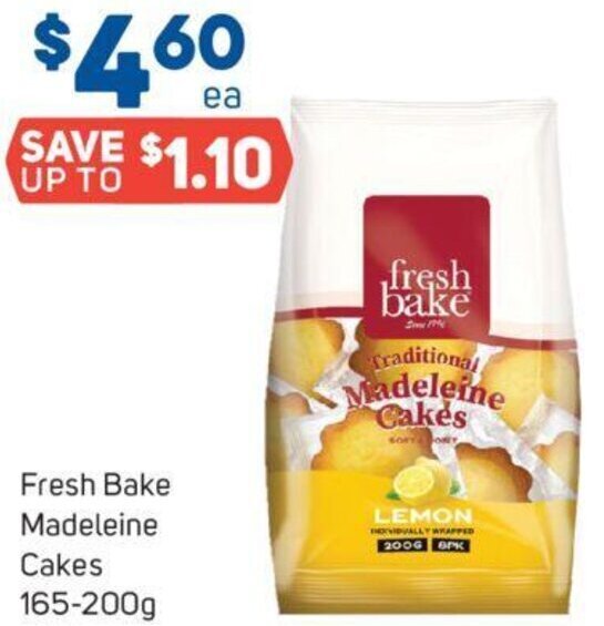 Fresh Bake Madeleine Cakes 165 200g Offer At Foodland