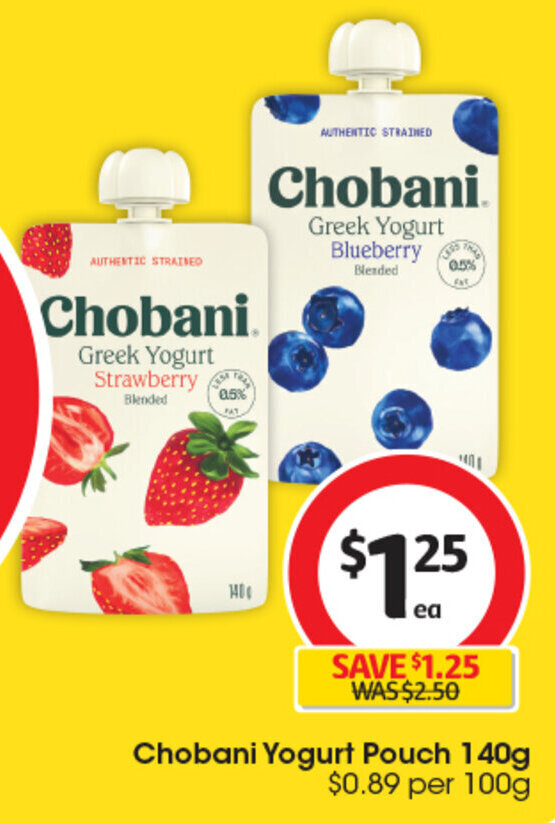 Chobani Yogurt Pouch G Offer At Coles