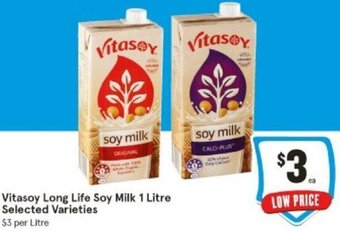 Vitasoy Long Life Soy Milk Litre Selected Varieties Offer At Iga