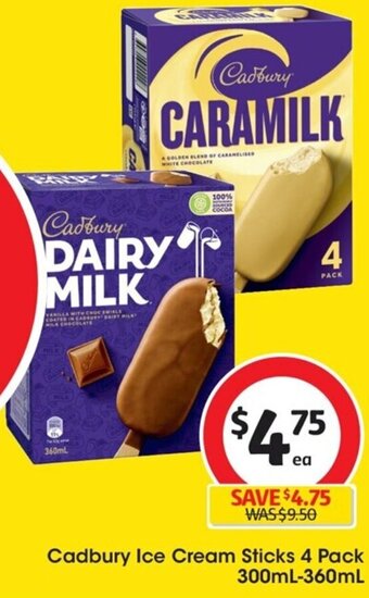 Cadbury Ice Cream Sticks Pack Ml Ml Offer At Coles