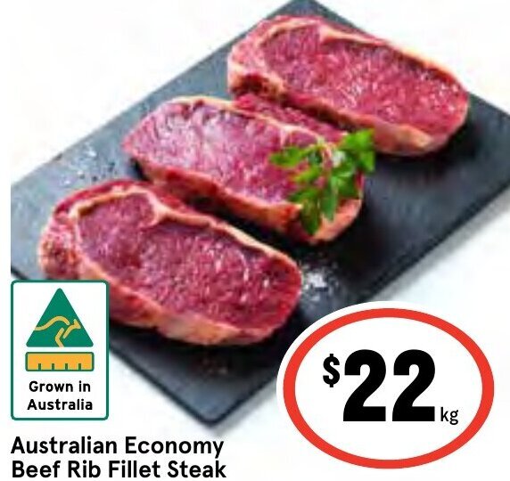 Australian Economy Beef Rib Fillet Steak Offer At IGA