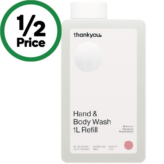 Thankyou Hand Body Wash Refill Litre Offer At Woolworths