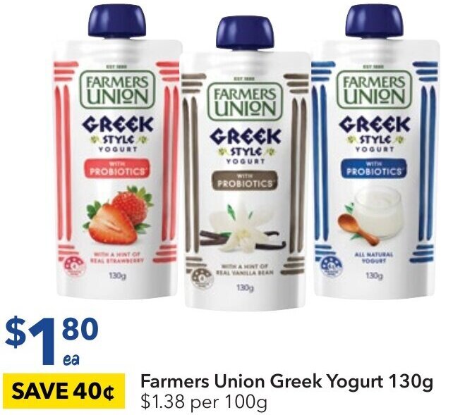 Farmers Union Greek Yogurt 130g Offer At Ritchies