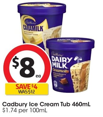 Cadbury Ice Cream Tub Ml Offer At Coles