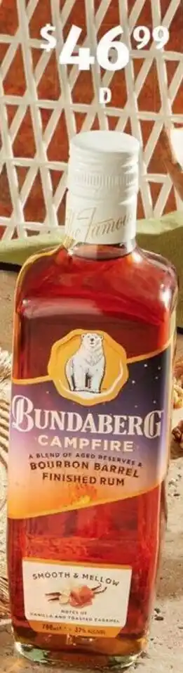 Bundaberg Campfire Bourbon Barrel Rum 700ml Offer At ALDI