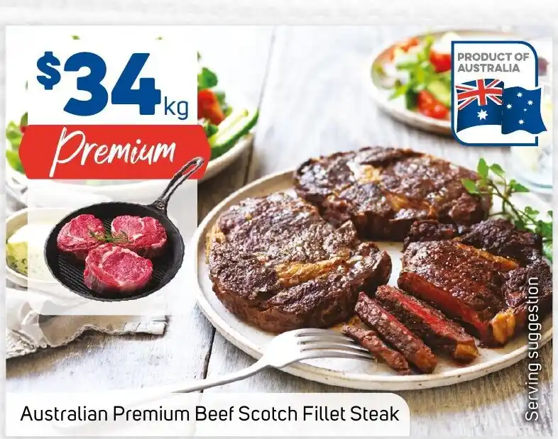 Australian Premium Beef Scotch Fillet Steak Offer At Foodland