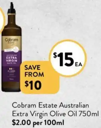 Cobram Estate Australian Extra Virgin Olive Oil Ml Offer At Foodworks