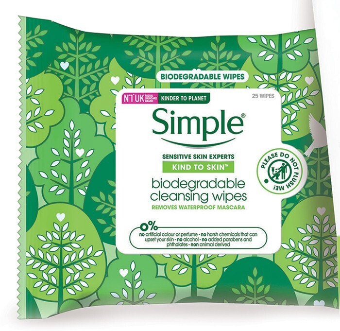 Simple Kind To Skin Biodegradable Facial Wipes 25 Pack Offer At Coles