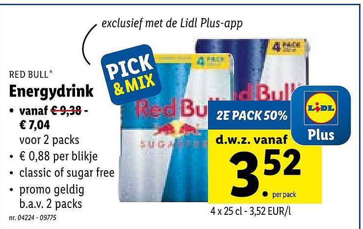 Red Bull Energydrink Promotie Bij Lidl