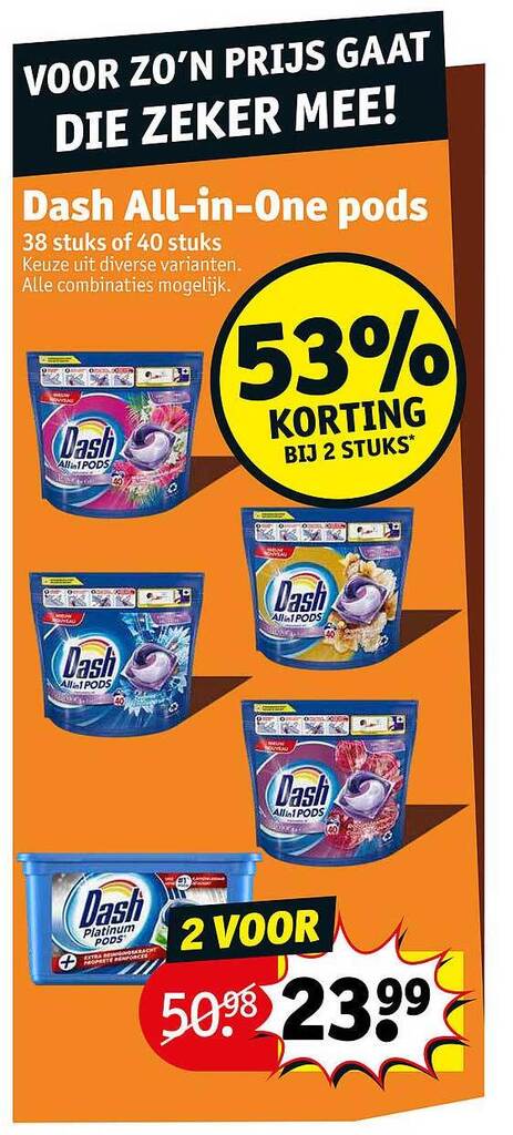 Dash All In One Pods Promotie Bij Kruidvat