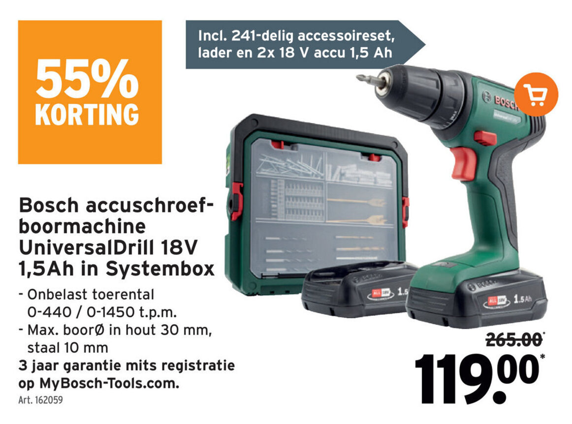 Bosch Accuschroefboormachine Universaldrill V Ah In Systembox