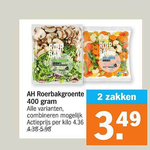 Ah Roerbakgroente 400 Gram Promotie Bij Albert Heijn