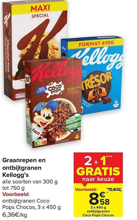 Graanrepen En Ontbijtgranen Kellogg S Promotie Bij Carrefour Market