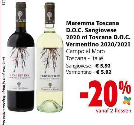 Maremma Toscana D O C Sangiovese Of Toscana D O C Vermentino