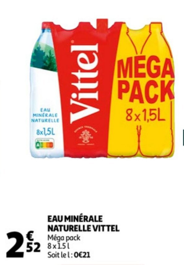 Eau Minerale Naturelle Vittel Promotie Bij Auchan