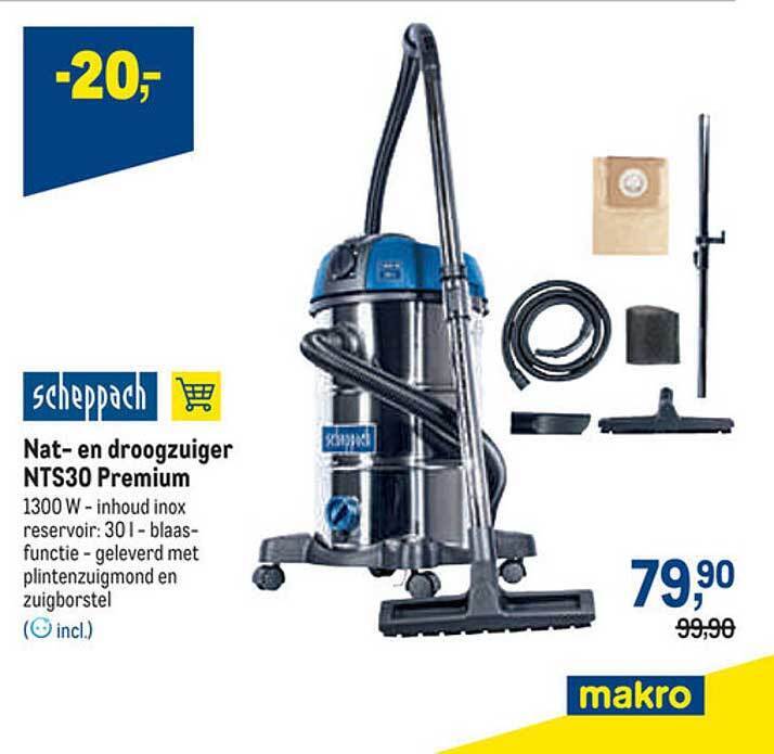 Scheppach Nat En Droogzuiger Nts30 Premium Promotie Bij Makro