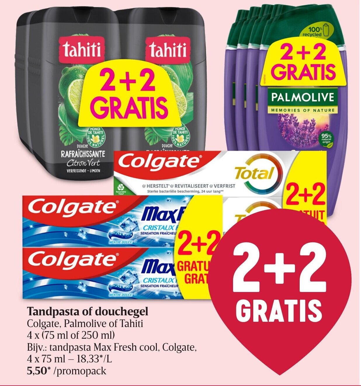 Colgate Palmolive Of Tahiti Tandpasta Of Douchegel Promotie Bij Delhaize