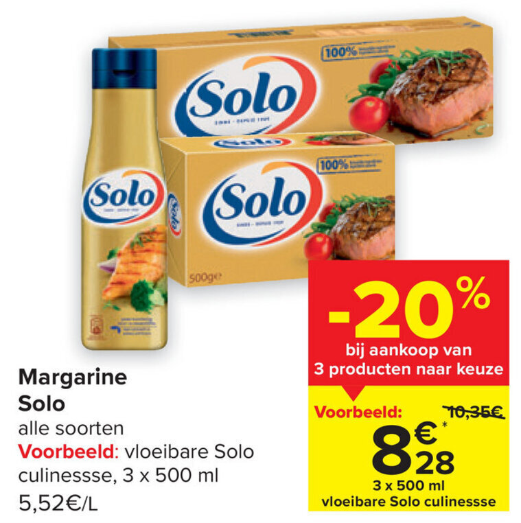 Solo Margarine Alle Soorten Promotie Bij Carrefour Market