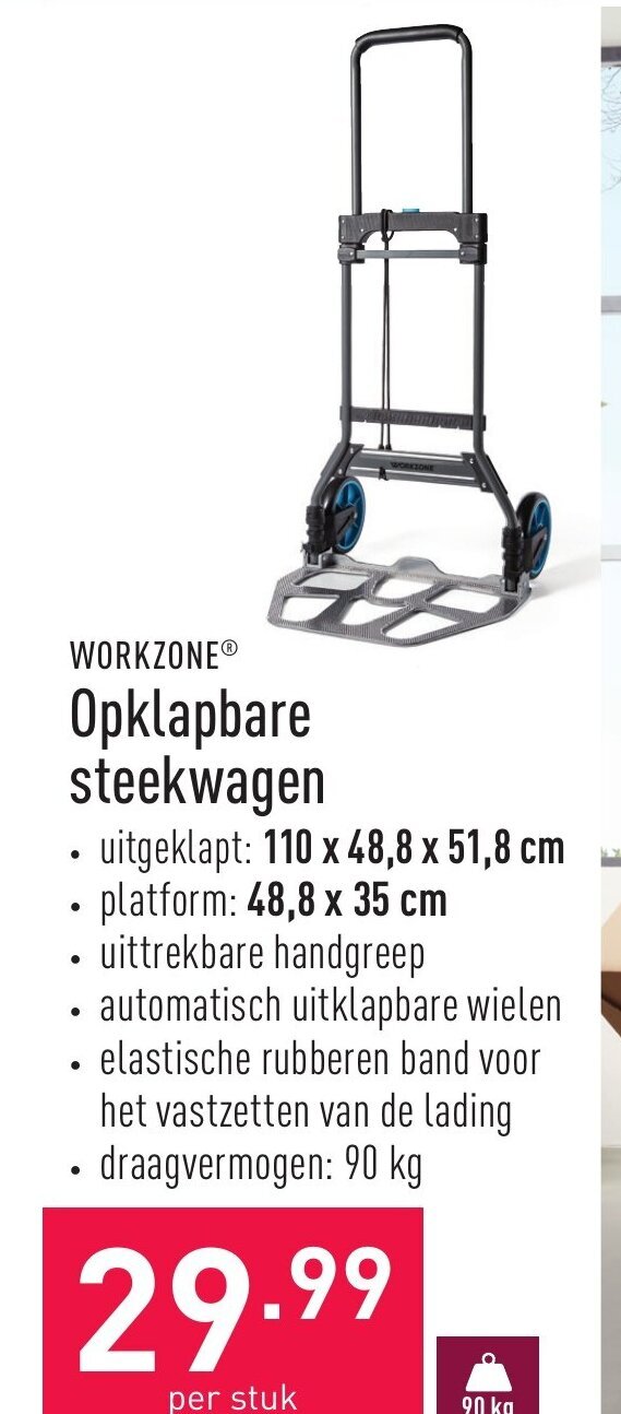 Workzone Opklapbare Steekwagen Promotie Bij Aldi