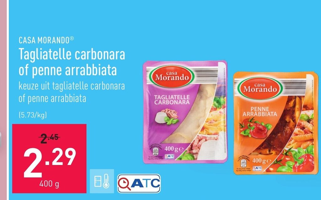 Casa Morando Tagliatelle Carbonara Of Penne Arrabbiata G Promotie