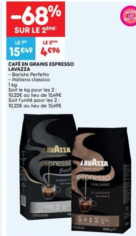 LavaZza Cafe En Grains Espresso Barista Perfetto Italiano Classico