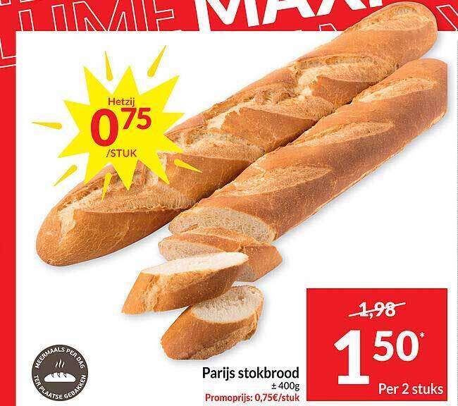 Parijs Stokbrood Promotie Bij Intermarch