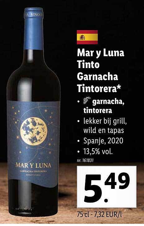 Mar Y Luna Tinto Garnacha Tintorera Promotie Bij Lidl