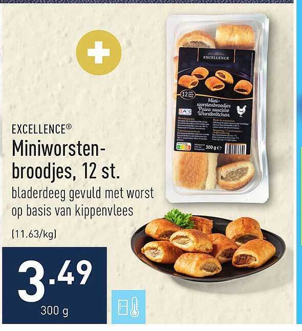 Excellence Miniworstenbroodjes St Promotie Bij Aldi